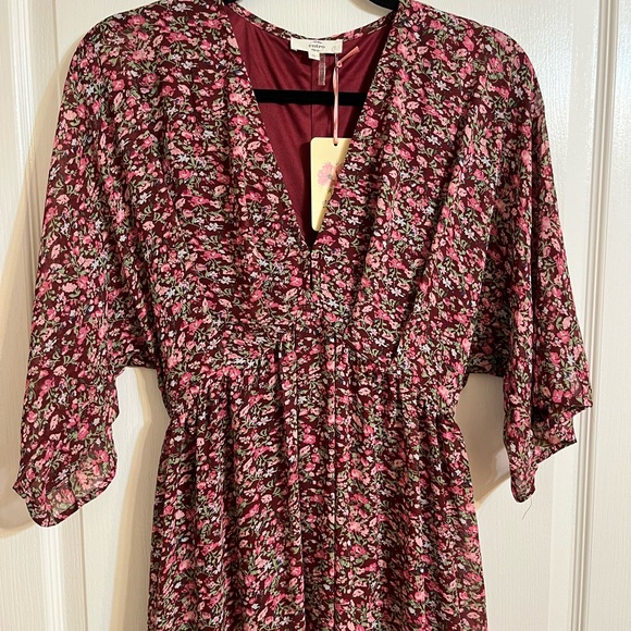 NWT Entro boutique fall floral maxi dress - Picture 3 of 6